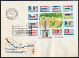 ** 1977 Európa Transzkontinentális Vízi útja Vágott Blokk FDC (25.000) - Other & Unclassified