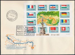 ** 1977 Európa Transzkontinentális Vízi útja Vágott Blokk FDC (25.000) - Altri & Non Classificati