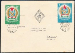 1949 Alkotmány 1Ft + 20f FDC-n Svájcba Küldve - Sonstige & Ohne Zuordnung