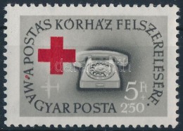 ** 1957 Postáskórház 5Ft Piros Festék Folt Bal Oldalon - Sonstige & Ohne Zuordnung