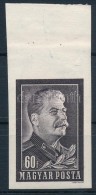 ** 1953 Sztálin-gyász ívszéli Vágott Bélyeg (6.000) - Sonstige & Ohne Zuordnung