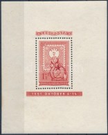 ** 1951 80 éves A Magyar Bélyeg 1+1Ft Blokk (14.000) (rozsda / Stain) - Sonstige & Ohne Zuordnung