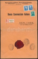 1939 Ajánlott Banklevél 90f Bérmentesítéssel New Yorkba - Other & Unclassified