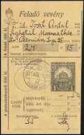 1927 Nemzetközi Postautalvány Feladó Vevény 1f - Other & Unclassified