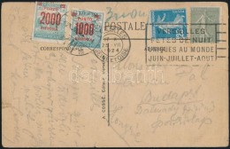1924 Franciaországból Küldött Képeslap 1000K és 2000K Portóval... - Altri & Non Classificati