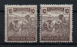 ** 1920 2x Arató 10K Az Egyiken ElkenÅ‘dött Bal Oldali Keretvonal (enyhe Törés), A... - Altri & Non Classificati