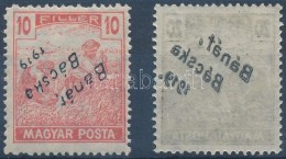 ** * Bánát-Bácska 1919 Magyar Posta 10f Fordított Felülnyomással + 20f... - Other & Unclassified