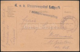 1918 Tábori Posta LevelezÅ‘lap 'K.u.k. Reservespital Leipnik' - Sonstige & Ohne Zuordnung