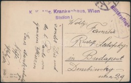 1917 Tábori Posta Képeslap 'K.K. Allg. Krankenhaus, Wien Station I.' - Sonstige & Ohne Zuordnung
