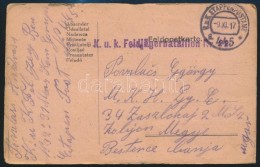 1917 Tábori Posta LevelezÅ‘lap 'K.u.k. Feldjägerbataillon Nr.32.' + 'EP 445 A' - Sonstige & Ohne Zuordnung