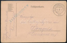 1917 Tábori Posta LevelezÅ‘lap 'K.u.K. Feldjägerbataillon Nr.28.' + 'EP 165' - Sonstige & Ohne Zuordnung
