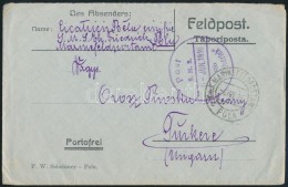 1916 Tábori Levél / Field Post Cover 'S.M.S. Eh. Friedrich' + 'MFP POLA B' - Sonstige & Ohne Zuordnung