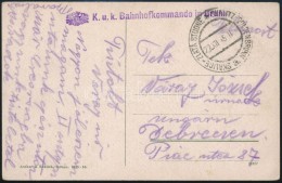 1915 Tábori Posta Képeslap 'K.u.k. Bahnhofkommando In Brunn' - Sonstige & Ohne Zuordnung