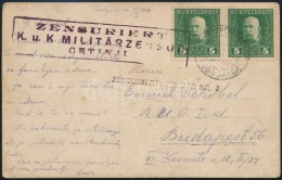 1917 Tábori Posta Képeslap 5h Pár Bérmentesítéssel / Field Postcard... - Sonstige & Ohne Zuordnung