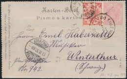 1892 5 Kr Díjjegyes Zárt LevelezÅ‘lap 5 Kr Díjkiegészítéssel /  5kr... - Sonstige & Ohne Zuordnung