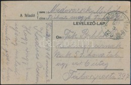 1918 LevelezÅ‘lap 'VASKÓH-NAGY-VÁRAD 129 SZ.' Mozgóposta Bélyegzéssel - Other & Unclassified