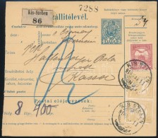 1910 Szállítólevél Turul 2 X 2f + 50f Díjkiegészítéssel... - Other & Unclassified