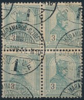 O 1900 Turul 3K Négyestömb 'MÁRAMAROS - SZIGET' - Other & Unclassified