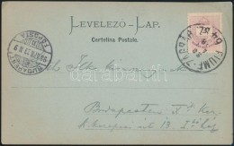 1898 Képes LevelezÅ‘lap FIUME-ZÁGRÁB 64.SZ. Vasúti Mozgóposta... - Sonstige & Ohne Zuordnung