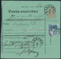 1874 Díjjegyes Postautalvány Réznyomat 10kr Díjkiegészítéssel... - Other & Unclassified