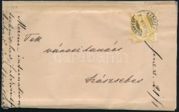 1874 Réznyomat 2kr Sárga, Levélen (8.000) (a Levél Javított / Repaired Letter) - Other & Unclassified