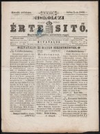 1866 ElÅ‘érvénytelenített Hírlapilleték Bélyeg A Miskolczi... - Other & Unclassified