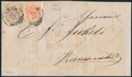 1856 3kr + 6 Kr Levélen (dekoratív Számla) ,,LUGOS HERMANNSTADT' - Other & Unclassified