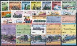 ** 1973-1984 Mozdony Motívum összeállítás 2db Stecklapon - Altri & Non Classificati