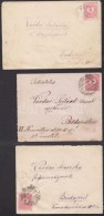 1881-1893 5 Db Virágokkal Díszített Dekoratív Boríték / 5 Fancy Covers... - Other & Unclassified