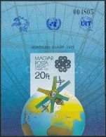 ** 1983 Hírközlési Világév Vágott Blokk (3.500) - Sonstige & Ohne Zuordnung