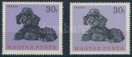 ** 1967 Magyarországi Kutyafajták 30f Túlfestékezve + Támpéldány - Other & Unclassified