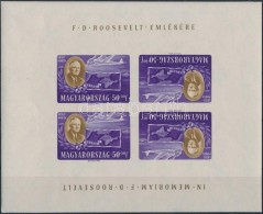 ** 1947 Roosevelt 50f Fordított állású Vágott Kisív - Sonstige & Ohne Zuordnung