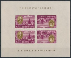 ** 1947 Roosevelt 10f Fordított állású Vágott Kisív - Sonstige & Ohne Zuordnung