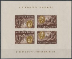 ** 1947 Roosevelt 20f Fordított állású Vágott Kisív - Sonstige & Ohne Zuordnung