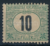 1905 Zöldportó 10f (*42.000) (újragumizott, Sarokfog Hiány / Regummed, Missing Corner... - Sonstige & Ohne Zuordnung