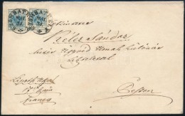 1853 2 X 9kr 2. Súlyfokozatú 3. Zónás Levélen, Luxus Darab! / 2 X 9kr On 3rd... - Autres & Non Classés