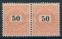 ** 1898 Feketeszámú 50kr Pár (100.000) (kis Foghiba) - Other & Unclassified