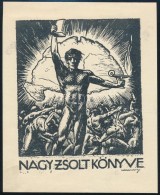 Cca 1930 Haranghy JenÅ‘ (1894-1951): Irredenta Ex Libris. Klisé, Papír, Jelzett A Nyomaton, 100x85 Mm - Altri & Non Classificati