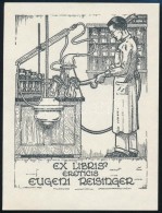 Cca 1930 Haranghy JenÅ‘ (1894-1951): Gyógyszerász Ex Libris Reisinger JenÅ‘. Klisé,... - Other & Unclassified