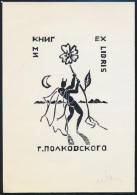 Klein Ervin: Ex Libris. Lucifer. Fametszet, Jelzett. / Devil Bookplate Wood-engraving, Signed 11x15 Cm - Sonstige & Ohne Zuordnung