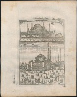 Cca 1690 Konstantinápolyt ábrázoló Rézmetszetek 3db. Megjelent: Alain Manesson... - Prints & Engravings