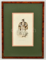 XIX: Sz. Eleji Divat Metszet Igényes, üvegezett Keretben / XIXth Century Fashion Etching In Glazed... - Prints & Engravings