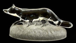 Róka, üveg, Jelzés Nélkül, Hibátlan, 19x8 Cm - Glass & Crystal