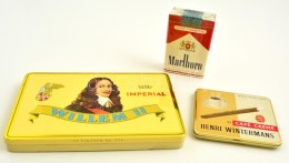 Marlboro Bontatlan Csomag Cigaretta + Café Créme Hiánytalan Doboz Szivarka + Imperial Willem... - Other & Unclassified