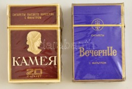 2 Csomag Orosz Cigaretta (Kameya, Vecherniye), Bontatlan Csomagolásban - Sonstige & Ohne Zuordnung