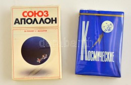2 Csomag Å±rhajómotívumos Orosz Cigaretta (Kosmicheskiye, Soyuz-Apollo), Bontatlan... - Sonstige & Ohne Zuordnung