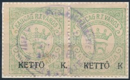 1921 Karcag Illetékbélyeg Pár - Unclassified