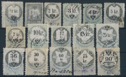 Ausztria 1870 Illetékbélyeg Sor 1 Hiánnyal, 27 Db 3 Stecklapon - Unclassified