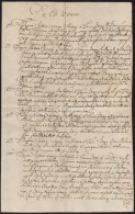 Cca 1740 Fancsika (ma: Fancsikove, Ukrajna), Tanúvallatási (de Eo Utrum) JegyzÅ‘könyv... - Unclassified