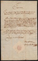 1786 Komárom, Házassági Anyakönyvi Kivonat, Felzetes Viaszpecséttel, Latin Nyelven - Unclassified